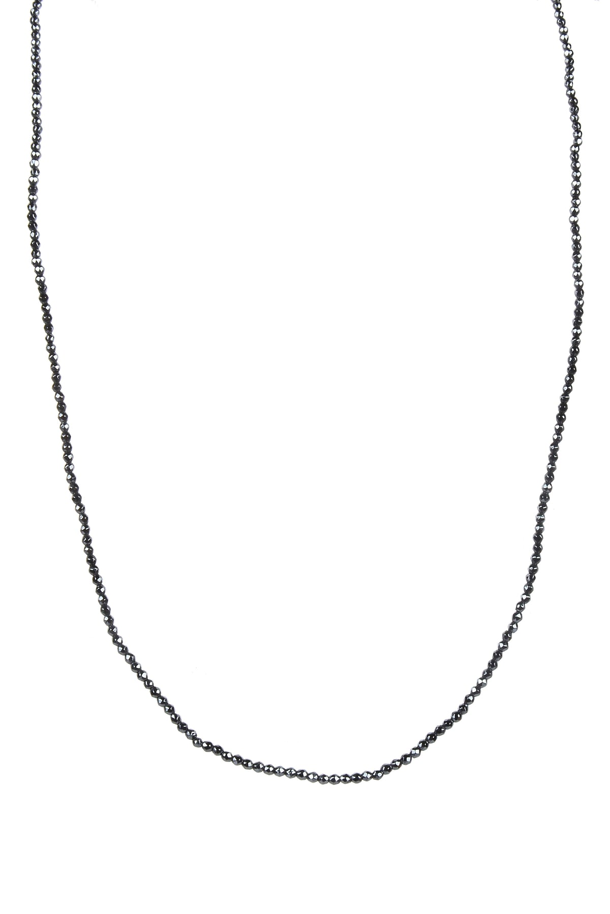 12" Short Hematite Stone Bead Pendant Necklaces N3062