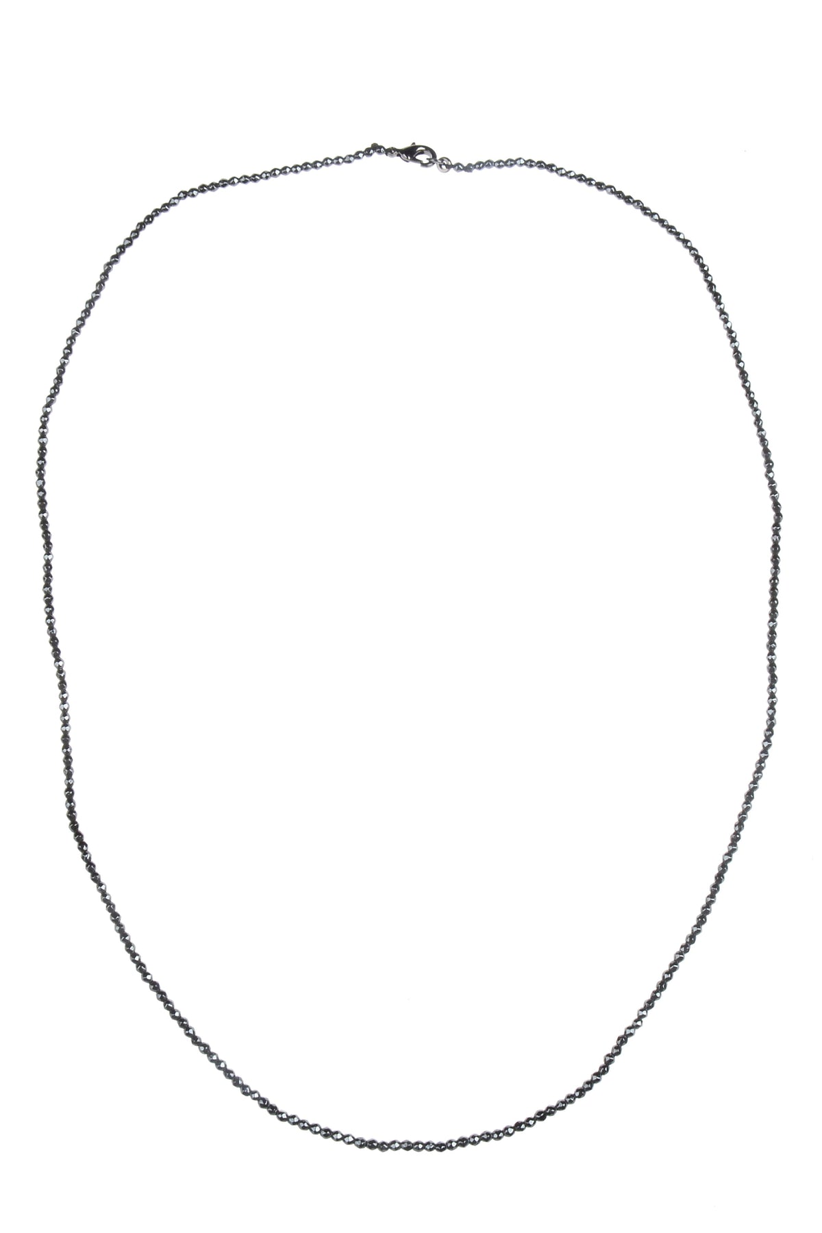 12" Short Hematite Stone Bead Pendant Necklaces N3062