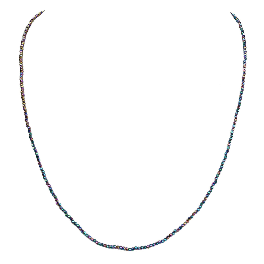 Simple Hematite Stone Pendant Necklaces N3063