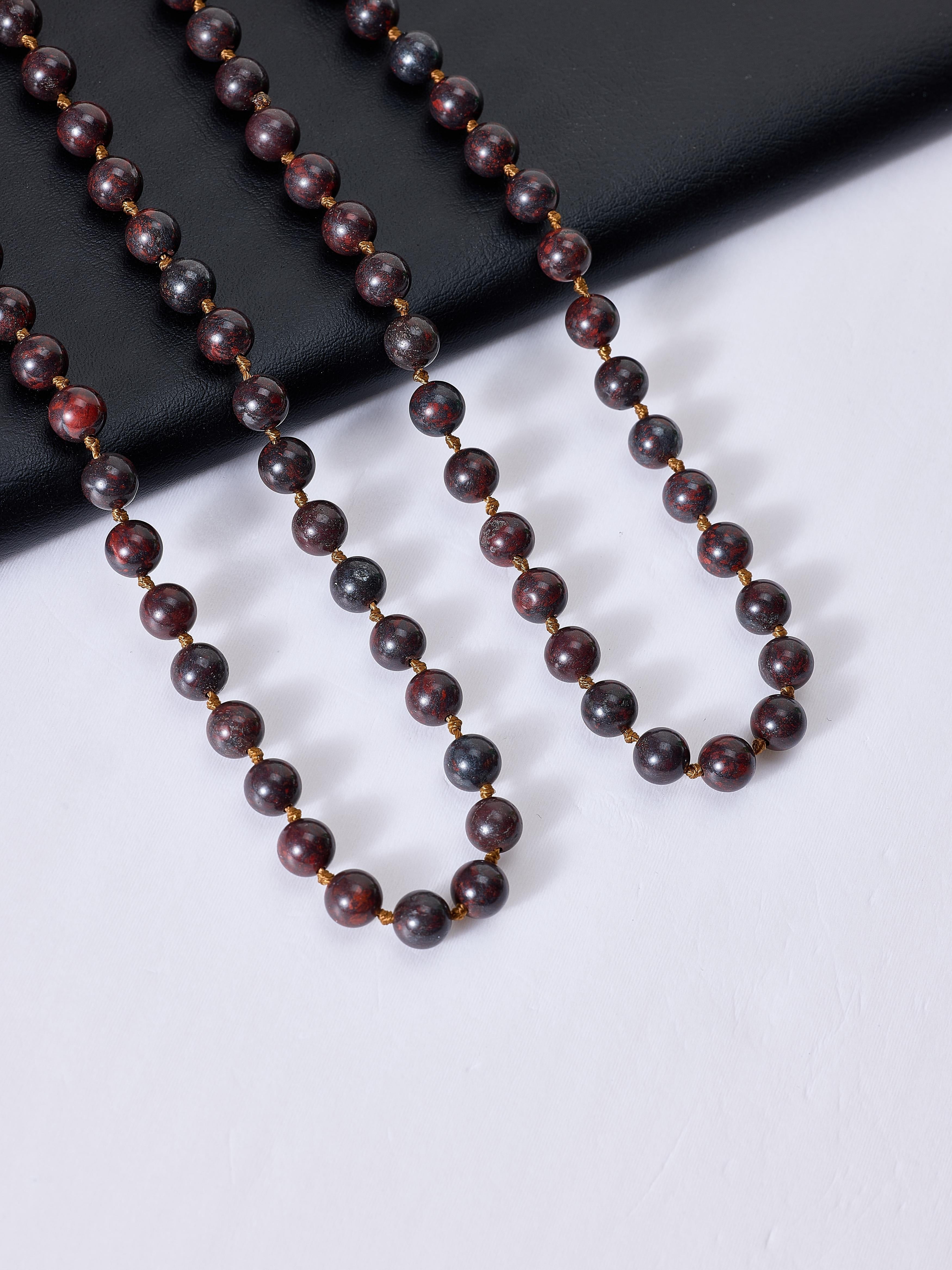 Breciated Jasper Stone Necklace N3180