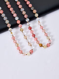 Cherry Quartz Beaded Long Necklace N2740