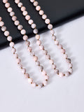 Colored Rhodonite Beaded Long Necklace N2740