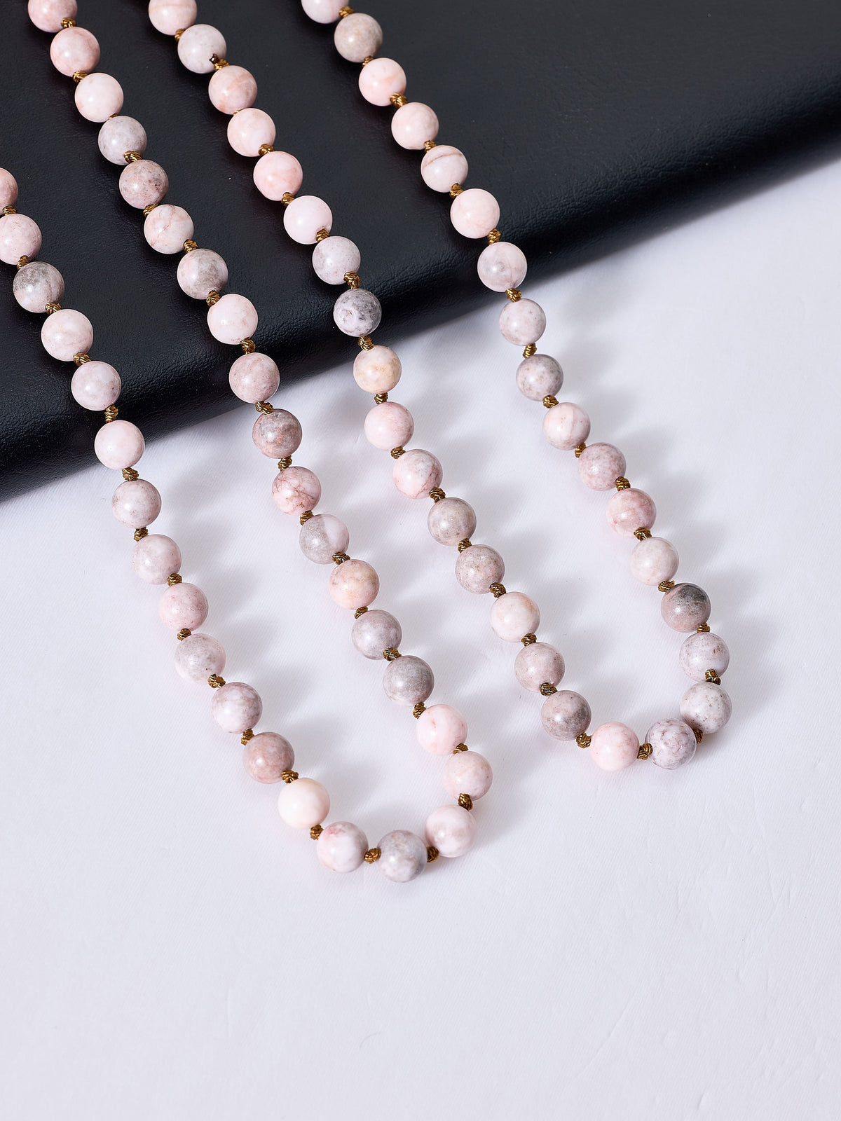 Colored Rhodonite Beaded Long Necklace N2740