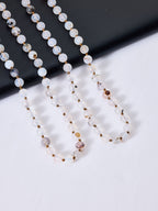 Dendritic Agate Stone Beaded Necklace N3180