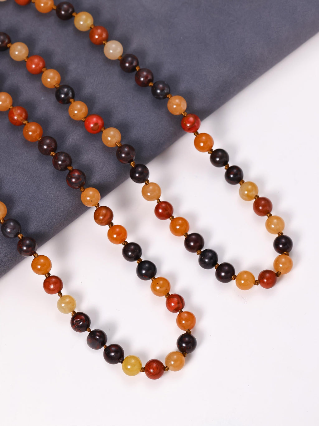 Muddy Jasper Stone Beaded Necklace N3180