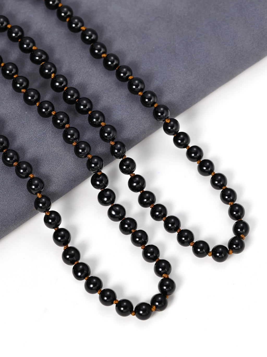 Onyx Bead Long Necklace N2740