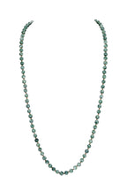 Green Spot Jasper Stone Beaded Necklace N2740 - view 2
