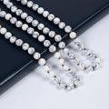 Composed Howlite Beaded Long Necklace N2740