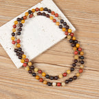 Muddy Jasper Stone Beaded Necklace N3180 - view 2