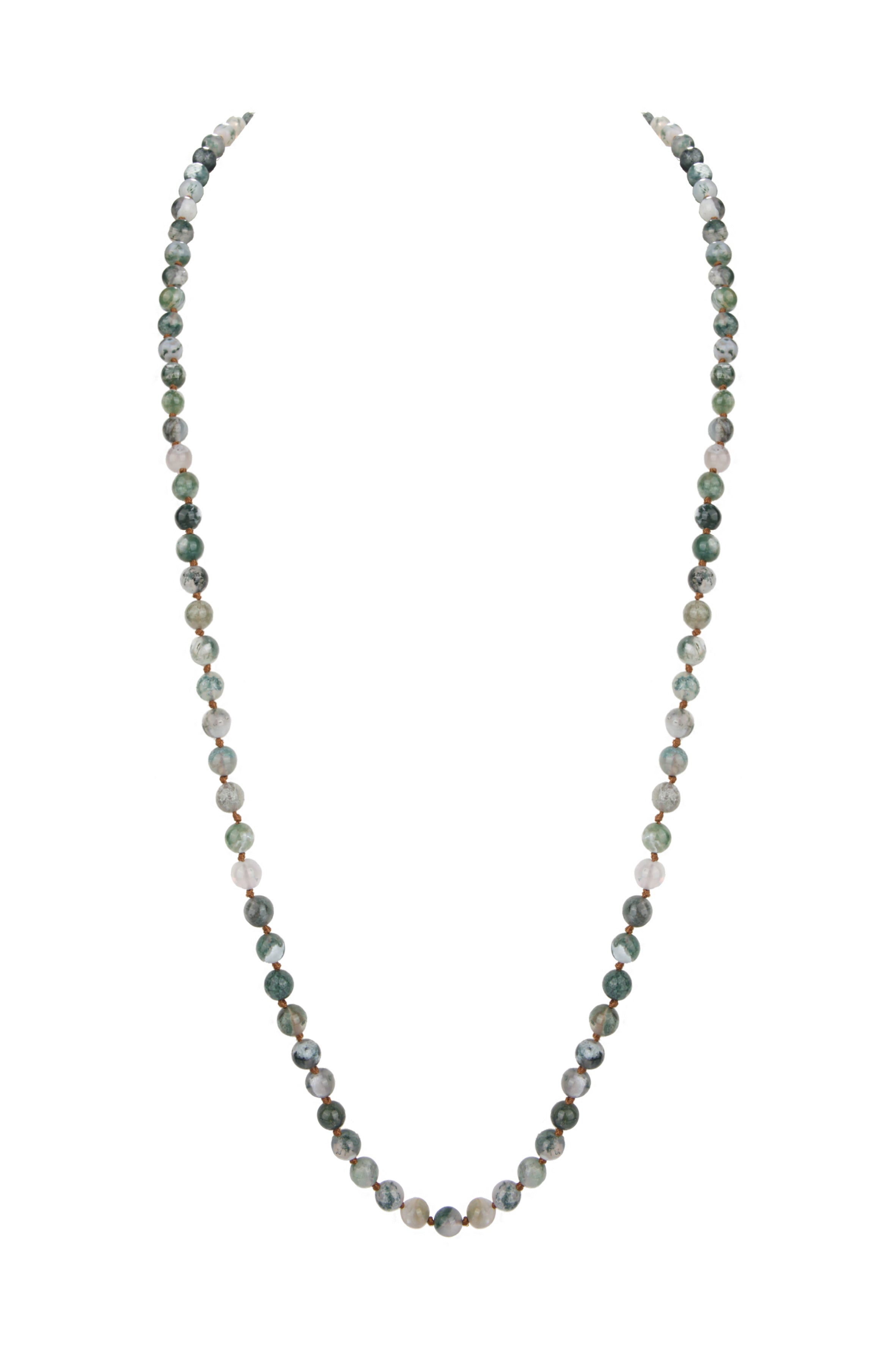 Tree Line Agate Stones Beaded Necklaces N3180