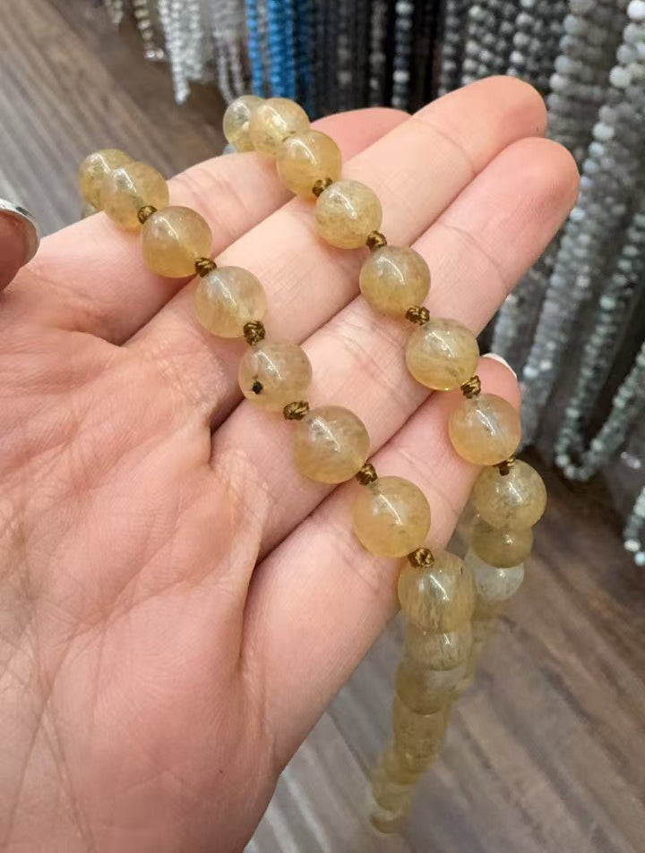 Citrine Quartz Stone Necklace N3180 - view 3