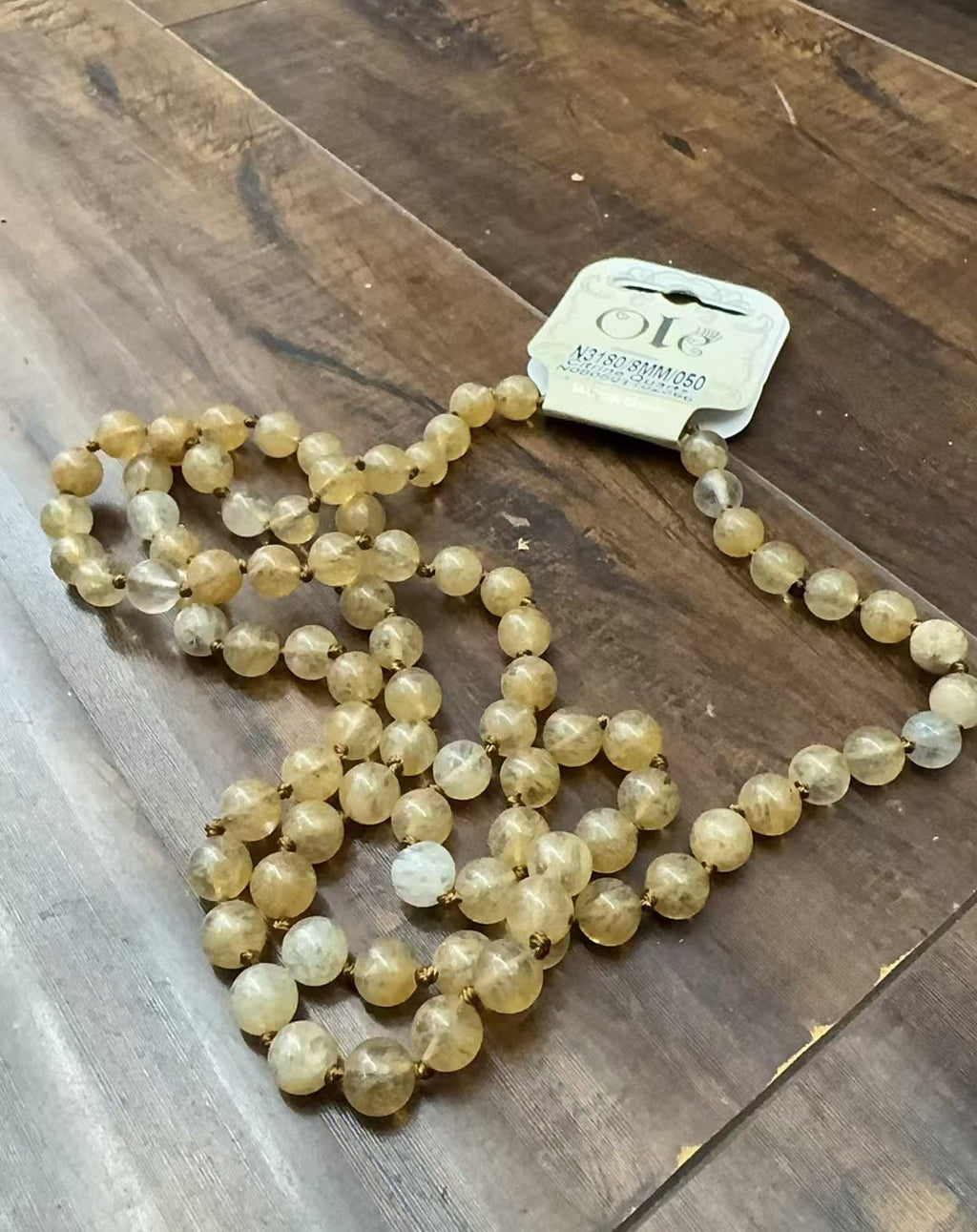 Citrine Quartz Stone Necklace N3180 - view 5