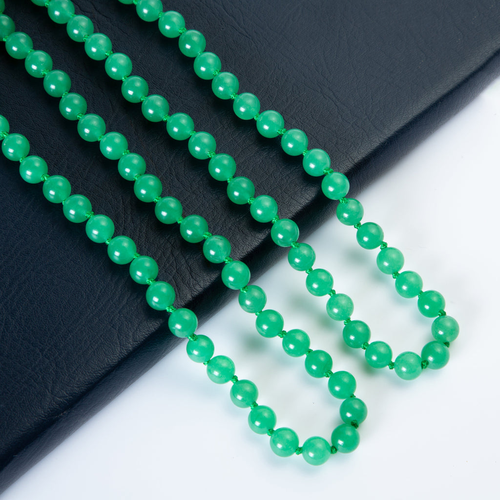 Colored Green Jade Stone Necklace N3180