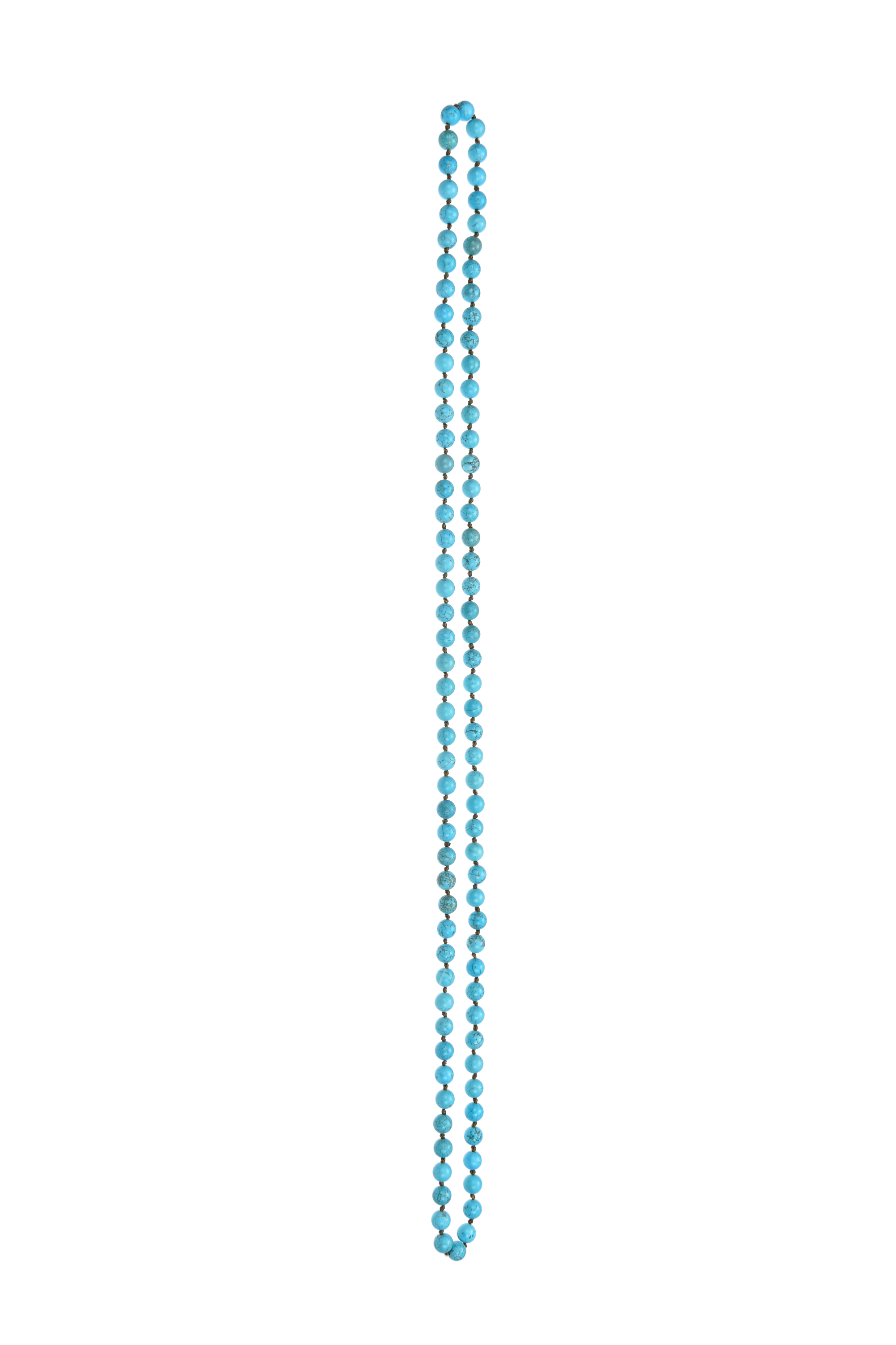Cracked Turquoise Beaded Necklace N3180