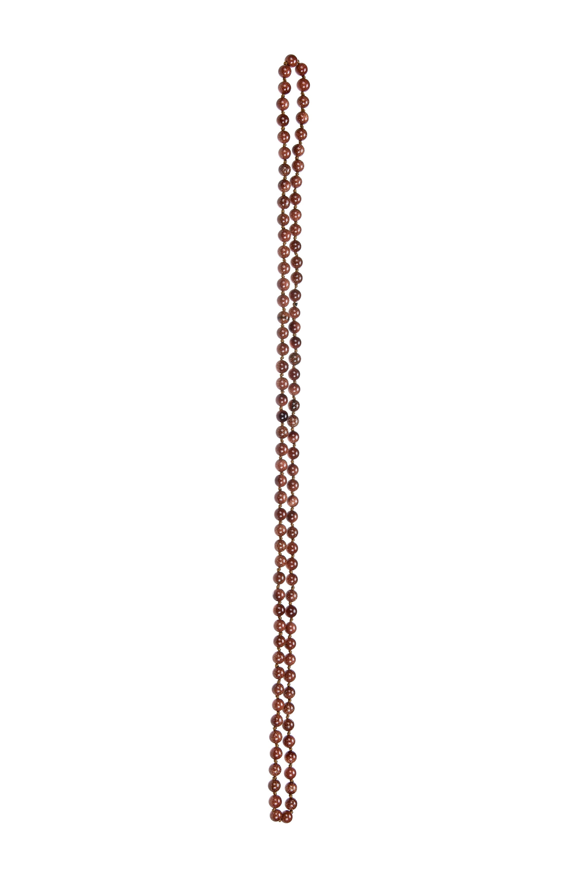 Red Gold Sandstone Beaded Necklaces N3180