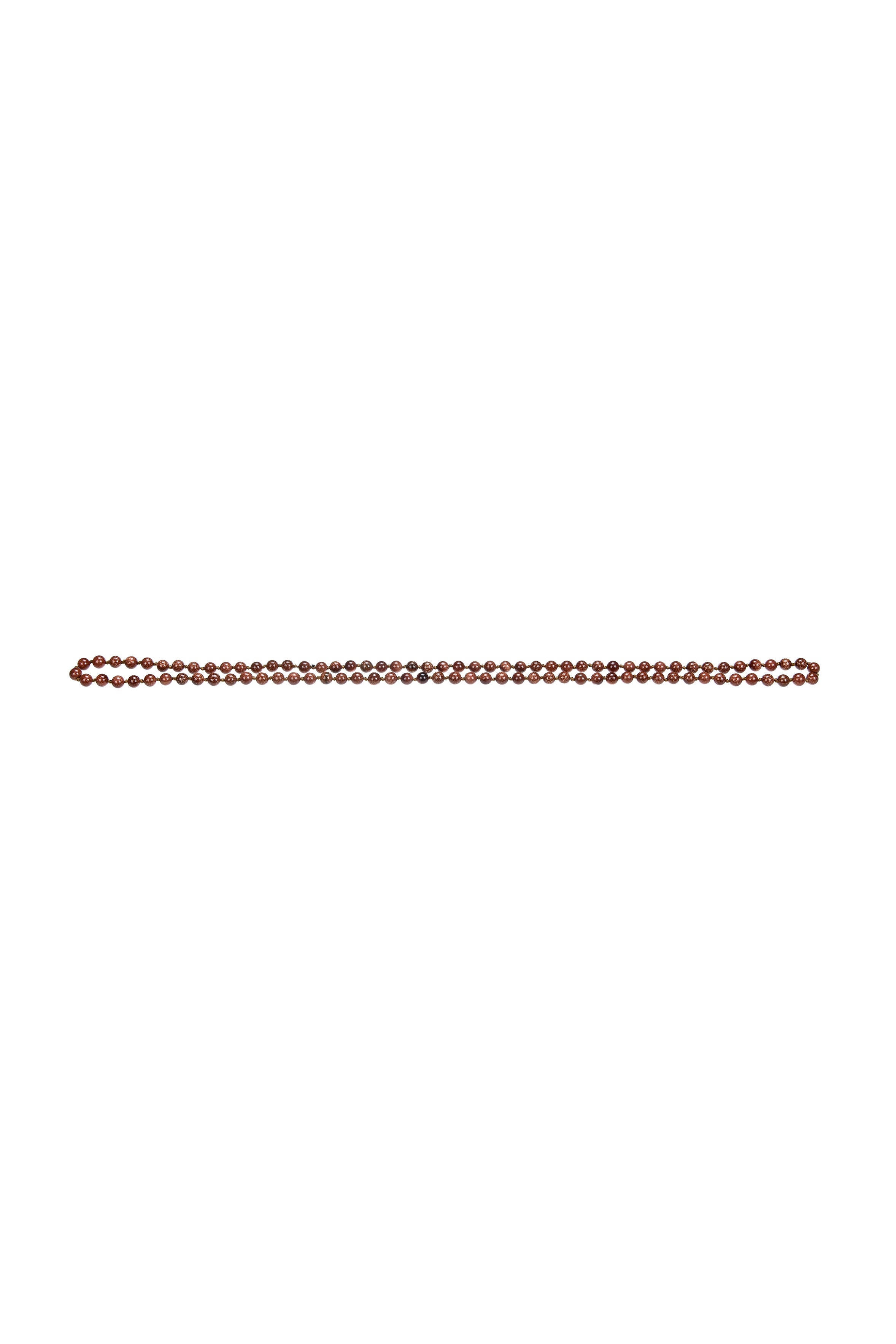 Red Gold Sandstone Beaded Necklaces N3180