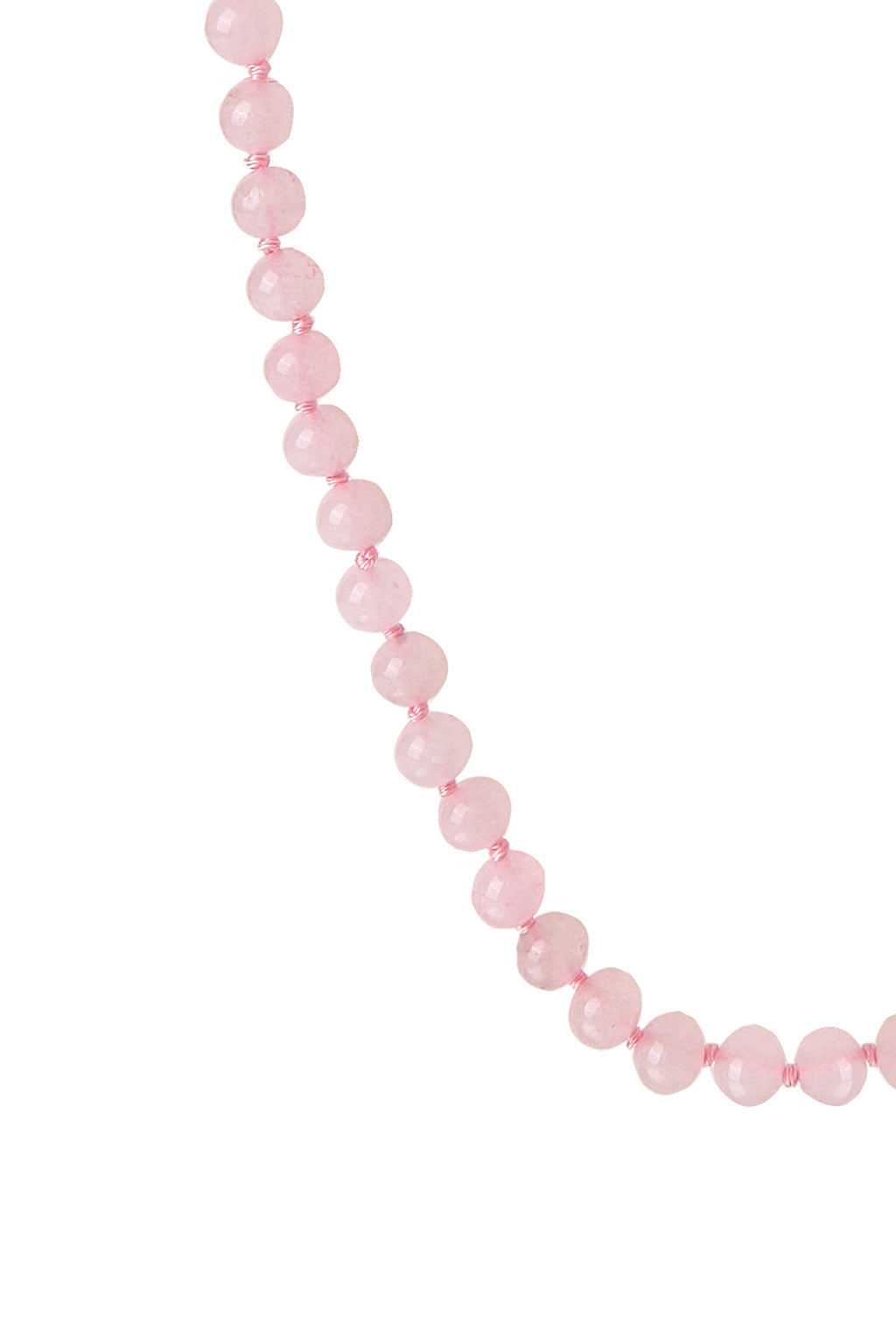 Colored Pink Jade Color Stone Beaded Necklace N3180