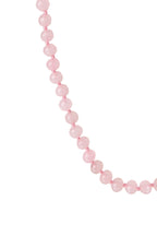 Colored Pink Jade Color Stone Beaded Necklace N3180