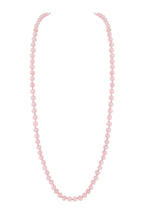 Colored Pink Jade Color Stone Beaded Necklace N3180