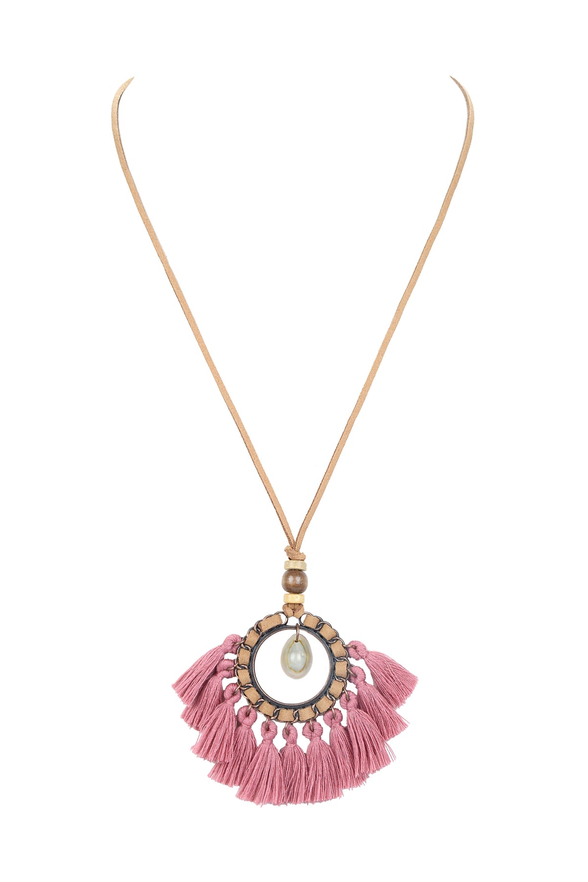 Leatherette Tassel Necklace N3388