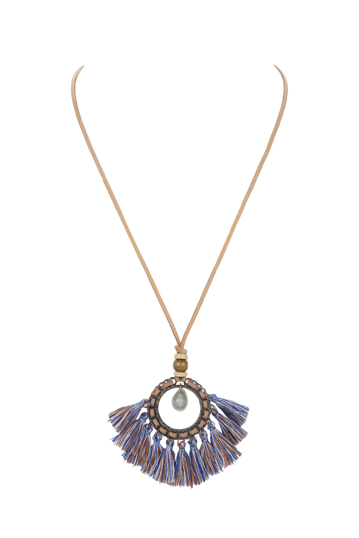 Leatherette Tassel Necklace N3388