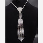 Tie Rhinestone Necklace N3791