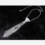 Tie Rhinestone Necklace N3791