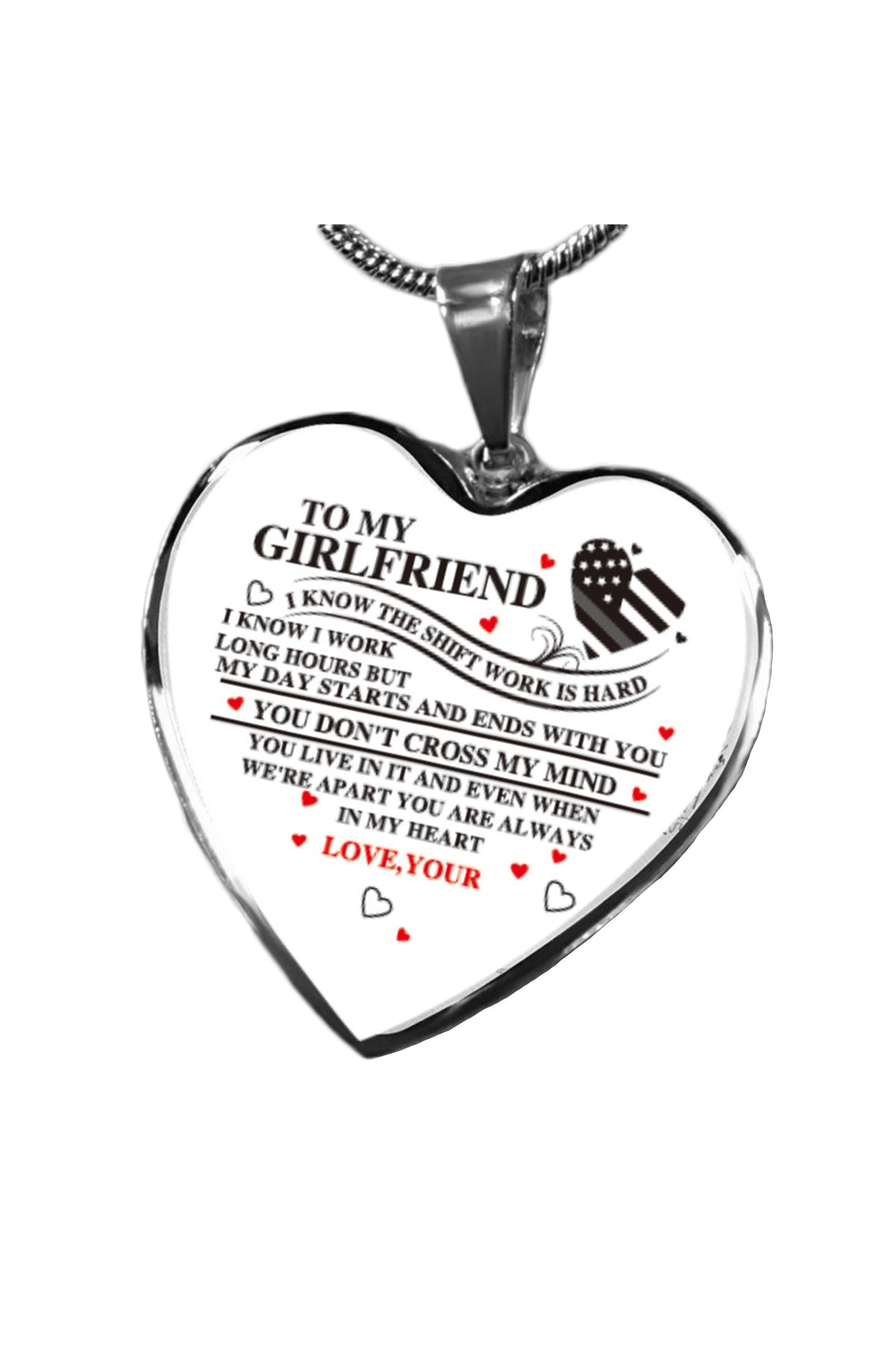 Wish Heart Pendant Alloy Necklace N3810