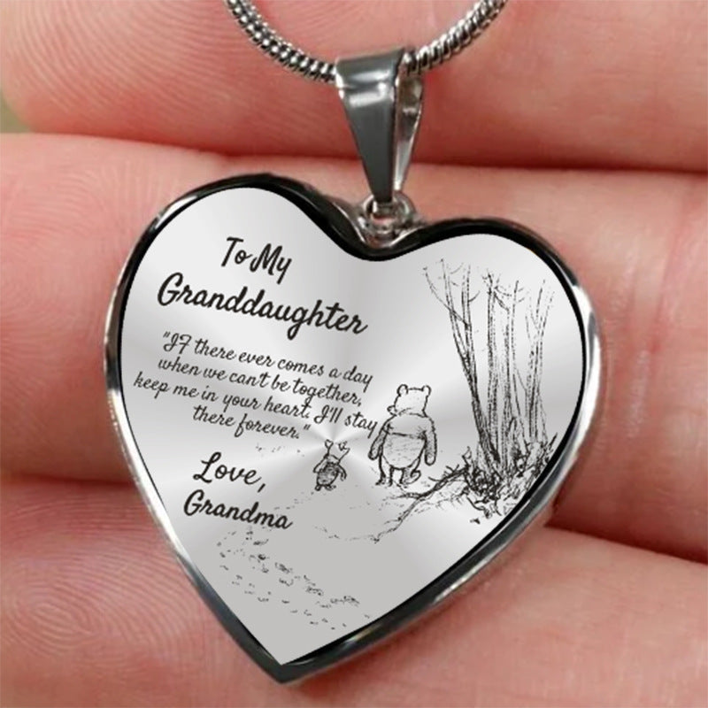 Wish Heart Pendant Alloy Necklace N3810