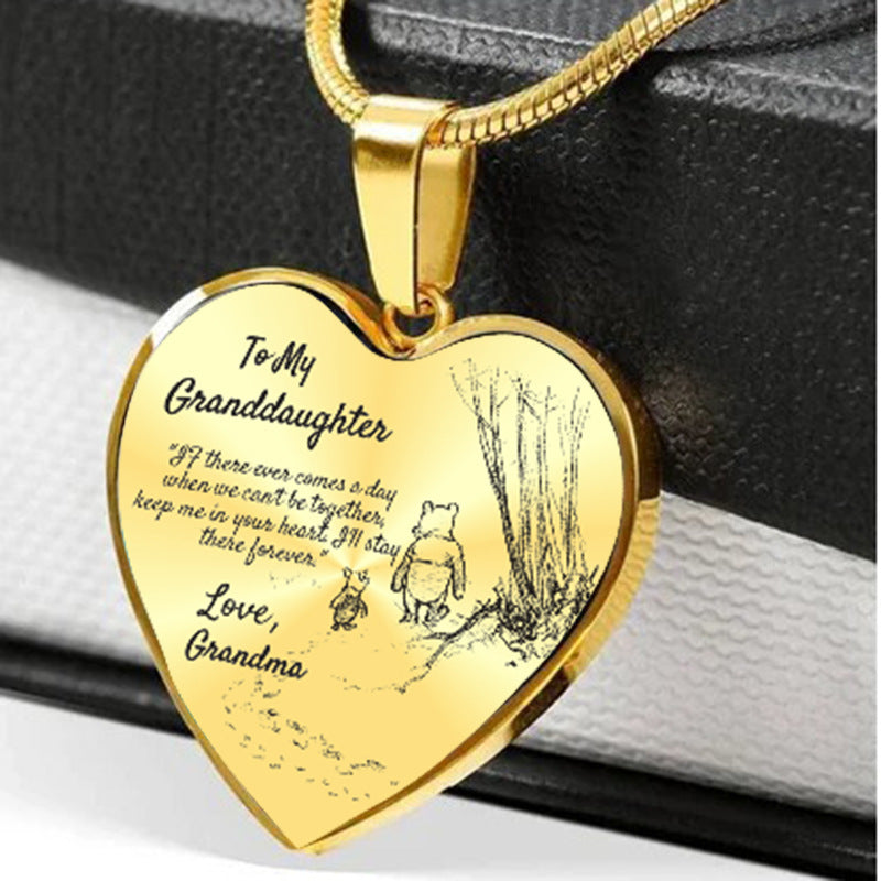 Wish Heart Pendant Alloy Necklace N3810