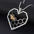 Retro Honeycomb Stitching Metal Necklace N3822