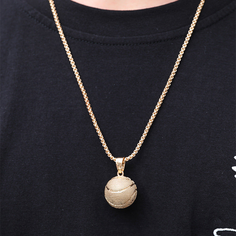 Basketball Stainless Steel Necklace N3826