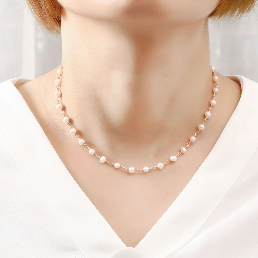 Fresh Water Pearl Bead Necklace N3845