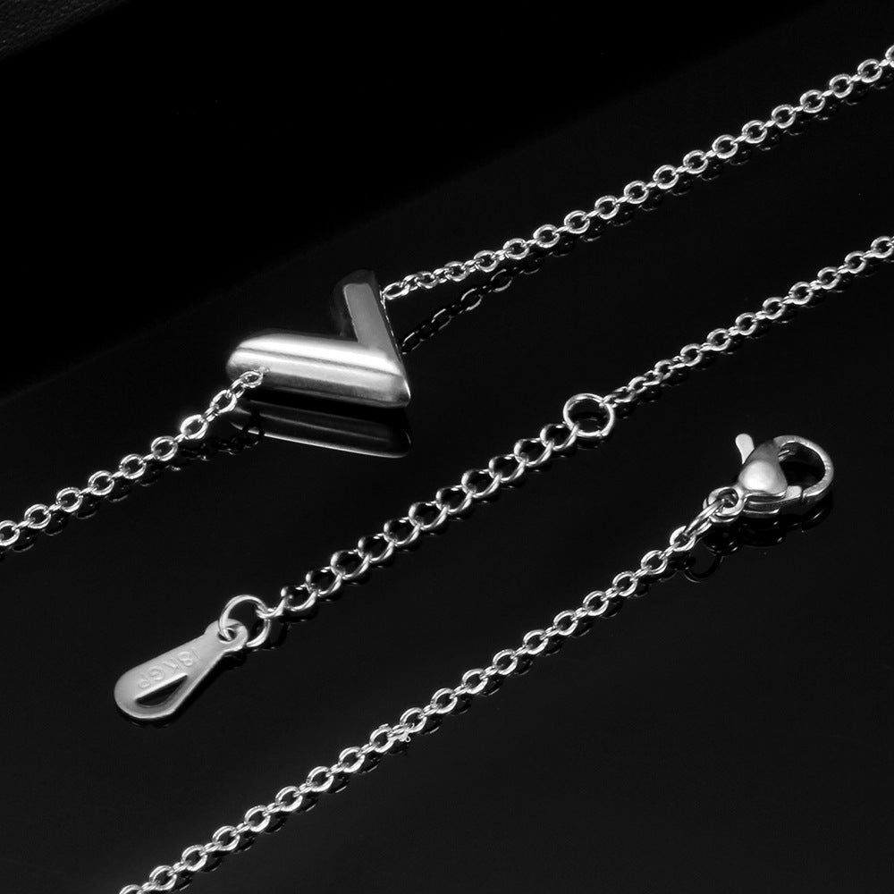 V Stainless Steel Necklace N3857