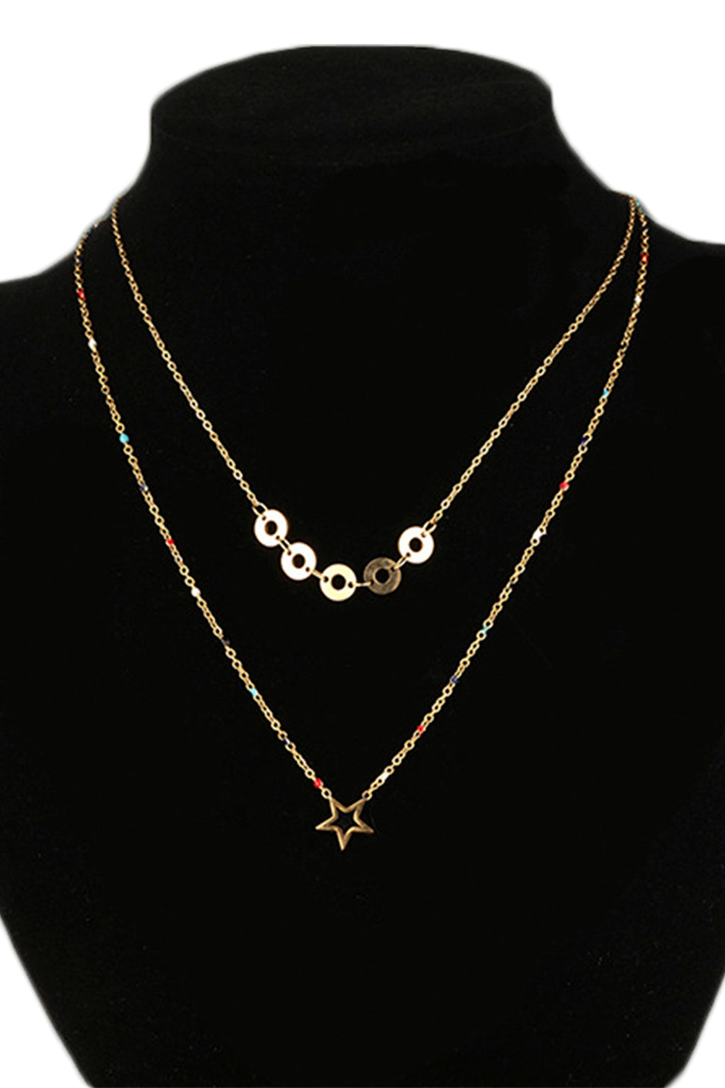 Star Multilayer Chains Necklace Set N3883
