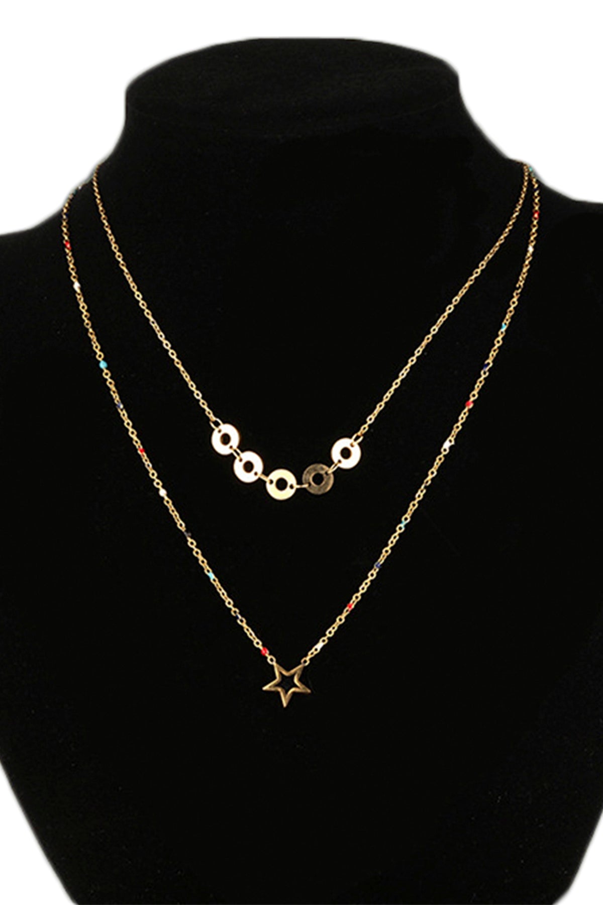 Star Multilayer Chains Necklace Set N3883