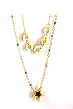 Star Multilayer Chains Necklace Set N3883