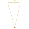 Evil Eye Zircon Copper Chain Necklace N3896