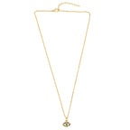 Evil Eye Zircon Copper Chain Necklace N3896
