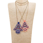 Palm Seed Bead Pendant Necklace N3904