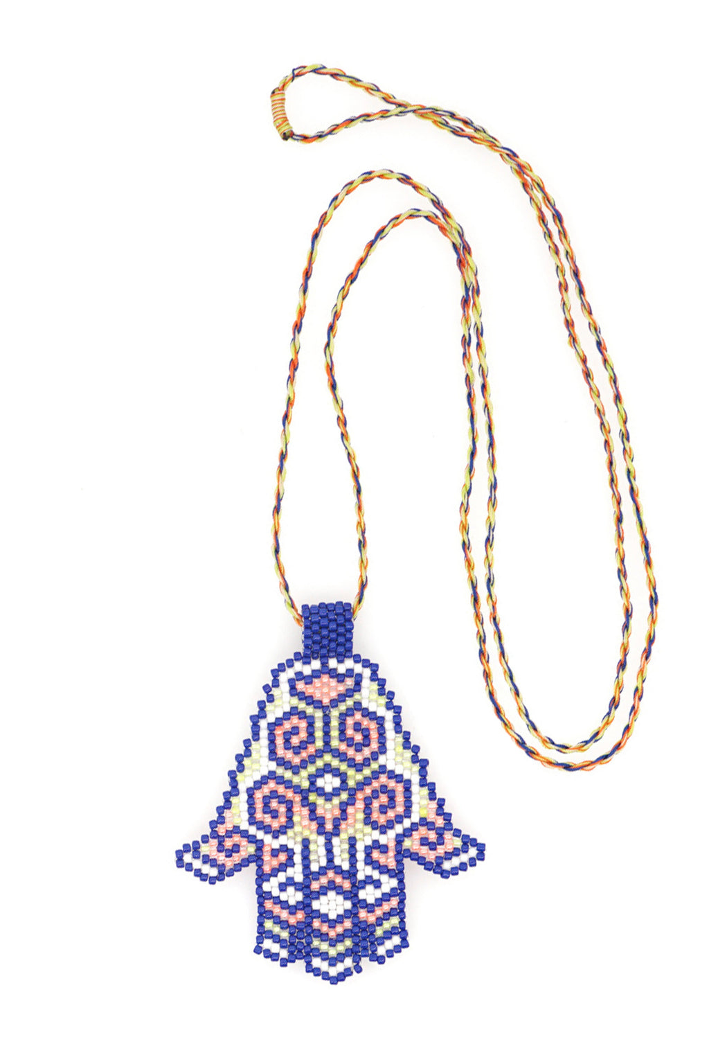 Palm Seed Bead Pendant Necklace N3904
