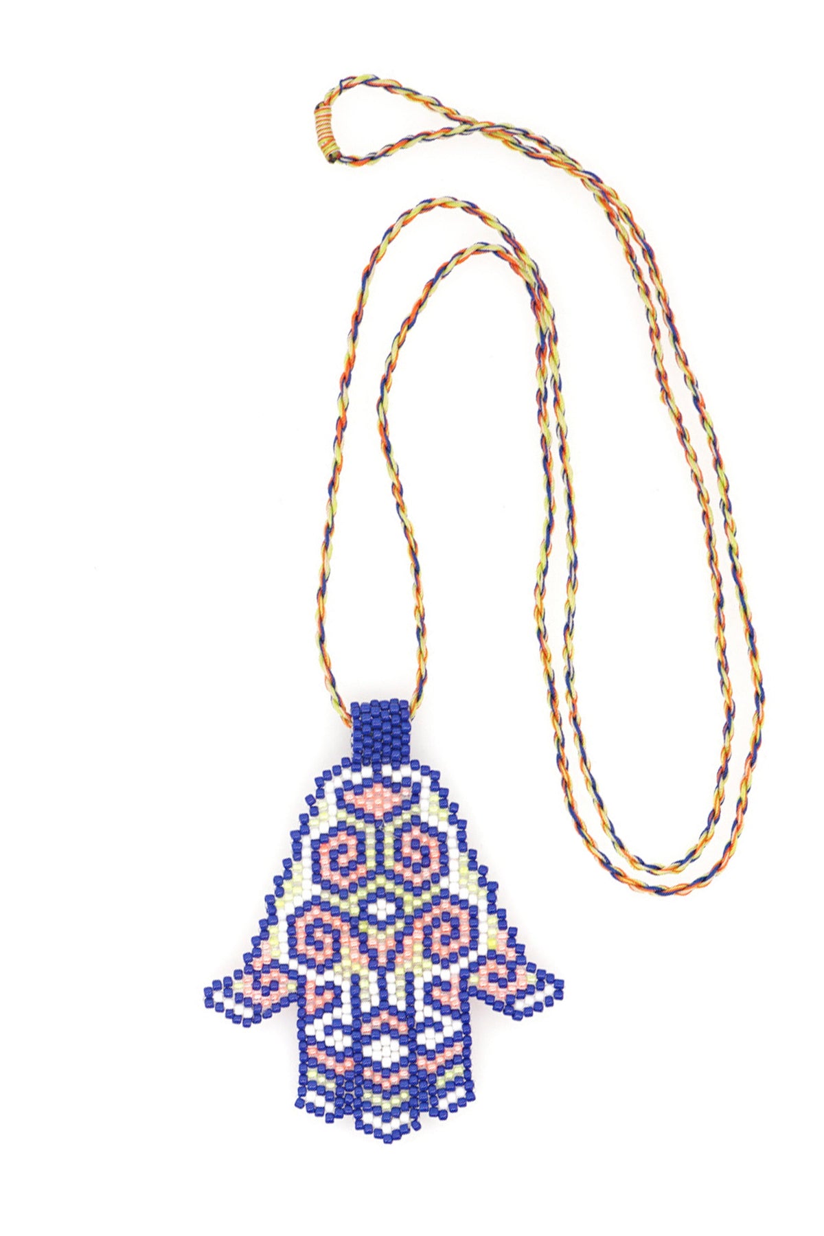 Palm Seed Bead Pendant Necklace N3904