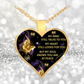 Heart Shaped Wished Alloy Necklace N4024