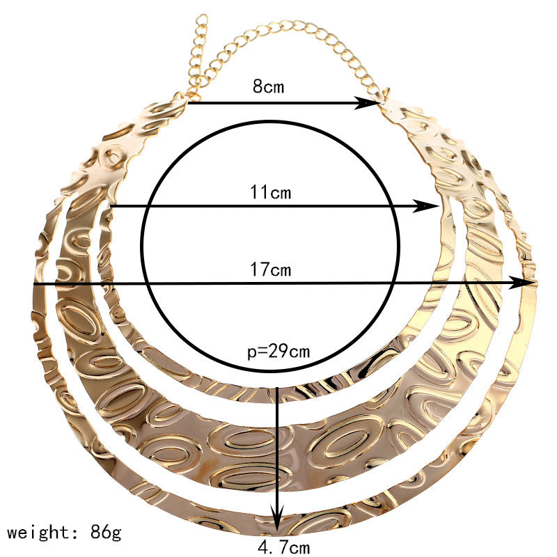 Colorful Oval Alloy Choker Necklace N4086