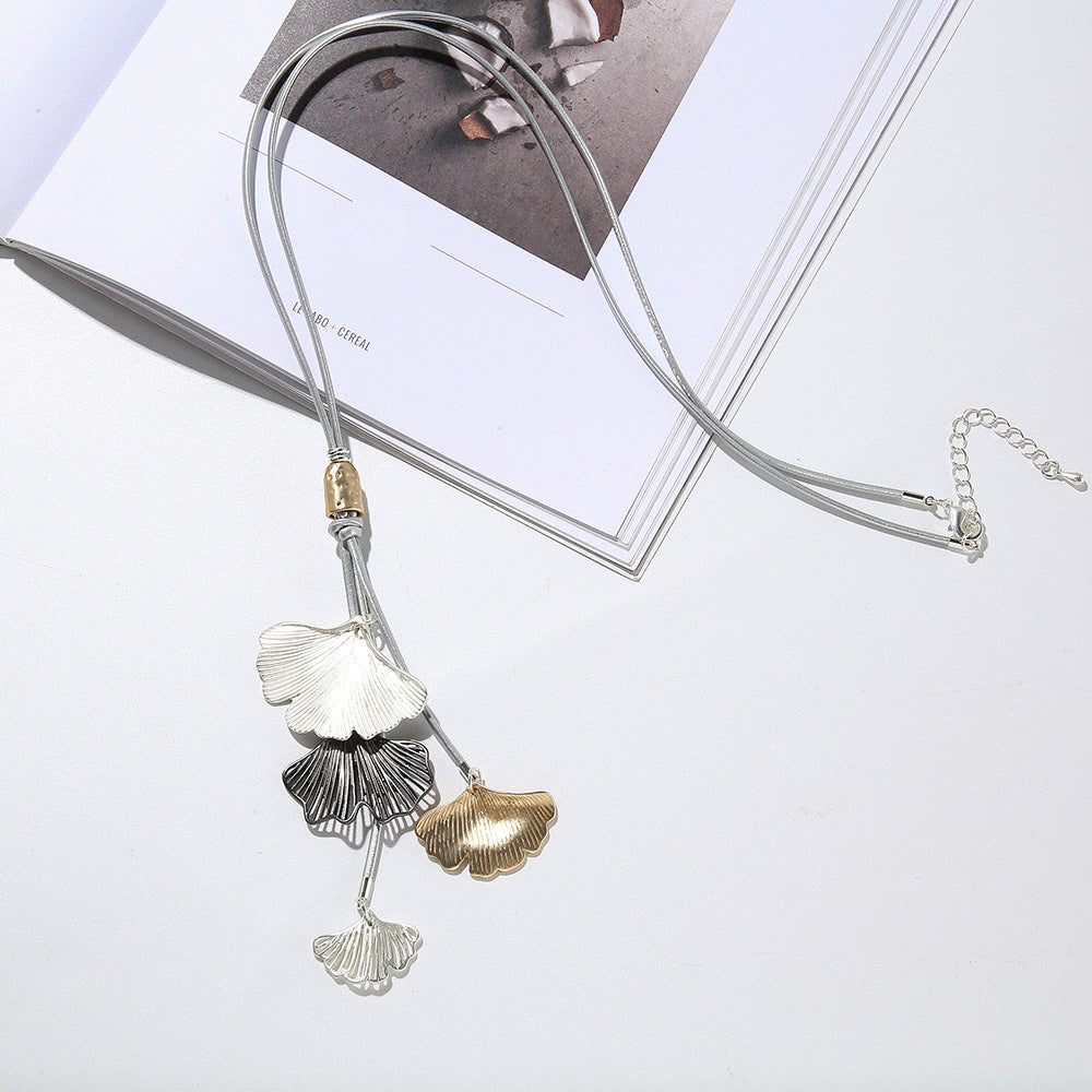 Lotus Leaf Leatherette Necklace N4118