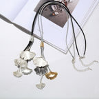 Lotus Leaf Leatherette Necklace N4118