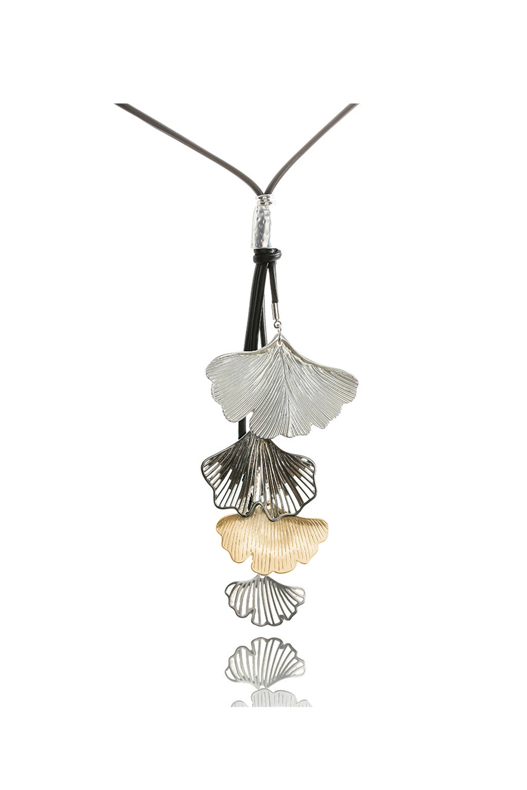 Lotus Leaf Leatherette Necklace N4118