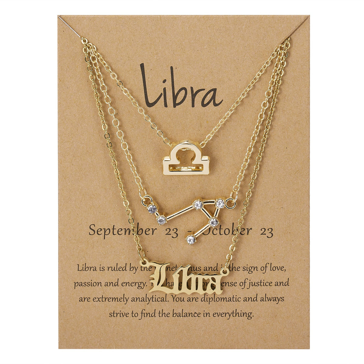 Libra Alloy Necklace Set N4329