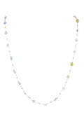 Natural Stone Pearl Chain Necklace N4377-78CM-Morganite