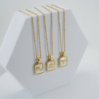 12 Constellations Square Stainless Steel Necklace N4398
